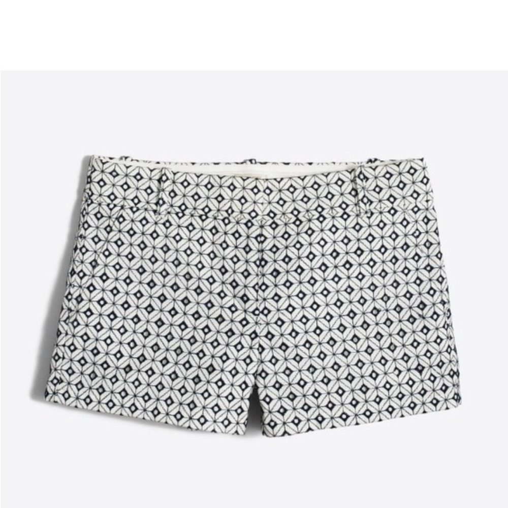 J.Crew Women’s Eyelet Black and White Shorts Size 2